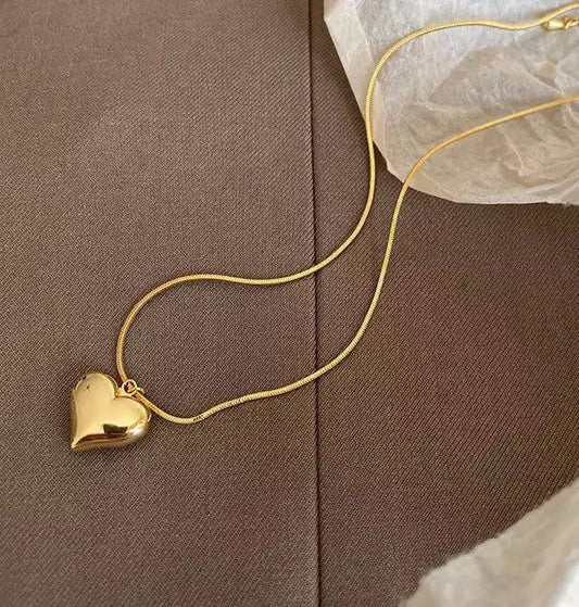 3D Heart Anti Tarnish Necklace