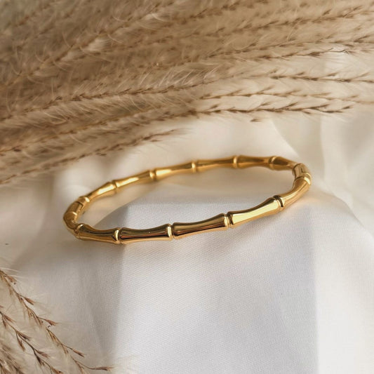 Bamboo Bangle Bracelet – Minimal & Anti-Tarnish